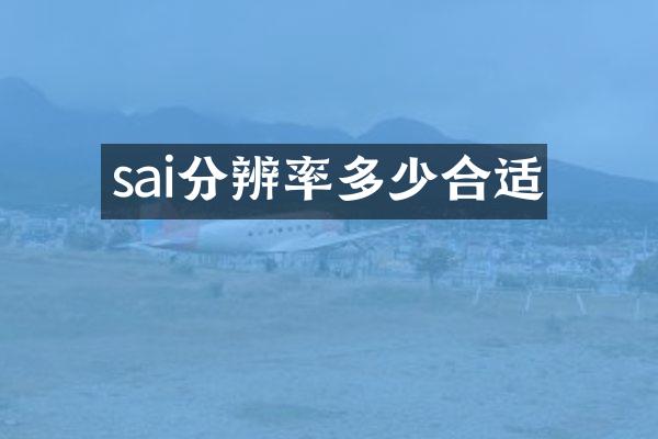 sai分辨率多少合适