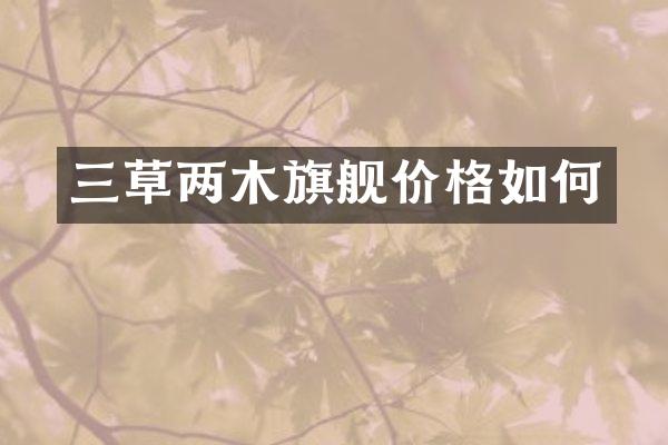 三草两木旗舰价格如何