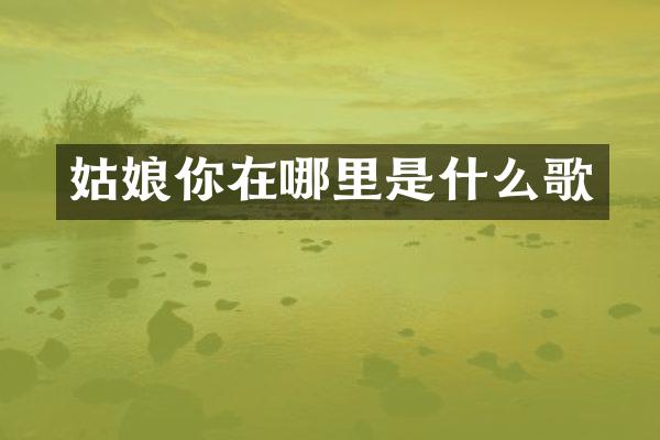 姑娘你在哪里是什么歌