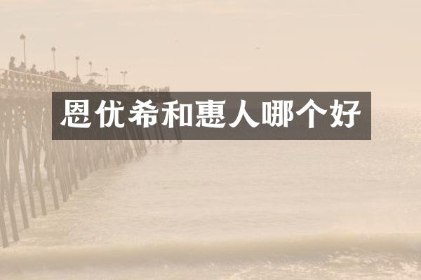 恩优希和惠人哪个好