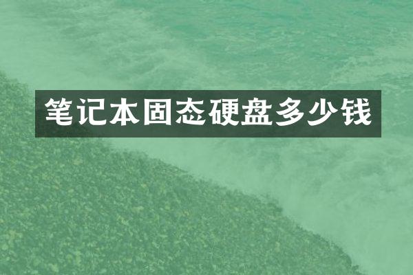 笔记本固态硬盘多少钱