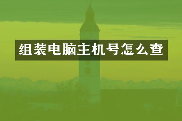 组装电脑主机号怎么查