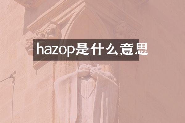 hazop是什么意思