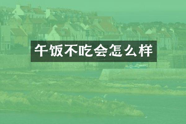 午饭不吃会怎么样