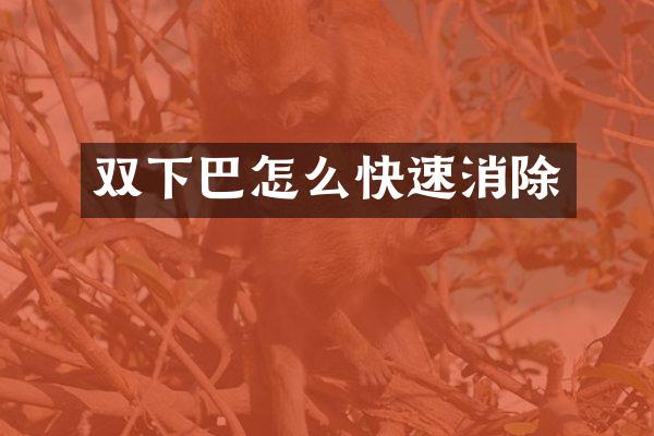 双下巴怎么快速消除