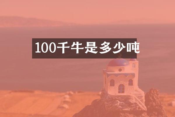 100千牛是多少吨