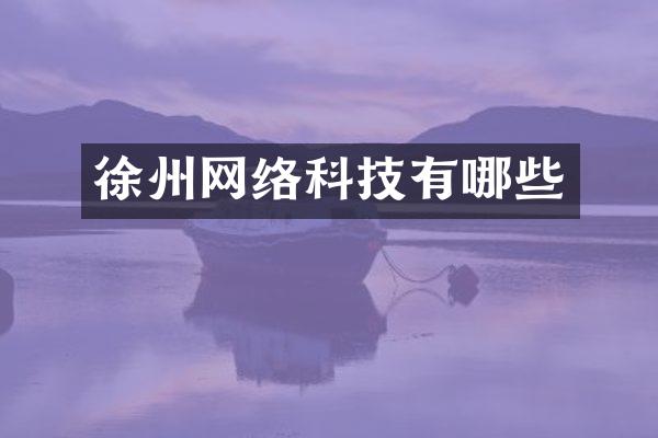 徐州网络科技有哪些