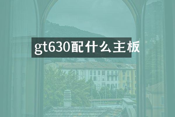 gt630配什么主板