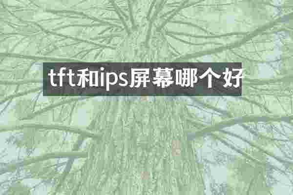 tft和ips屏幕哪个好