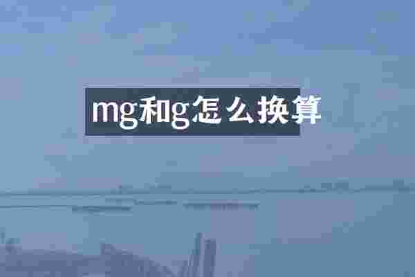 mg和g怎么换算