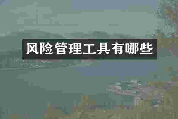 风险管理工具有哪些