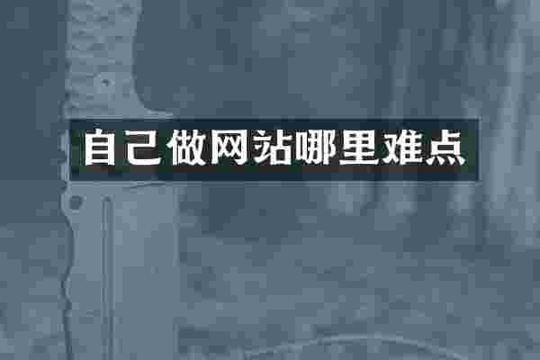 自己做网站哪里难点
