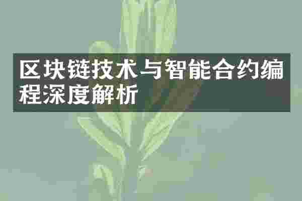区块链技术与智能合约编程深度解析