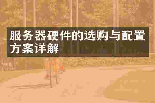 服务器硬件的选购与配置方案详解