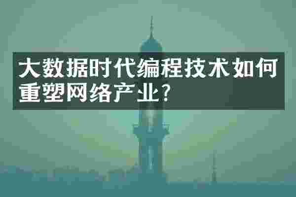 大数据时代编程技术如何重塑网络产业？