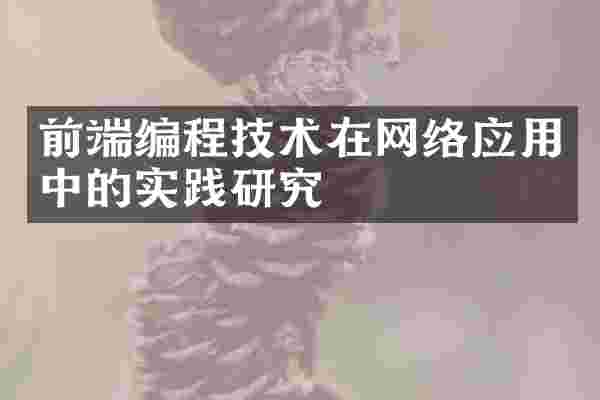 前端编程技术在网络应用中的实践研究