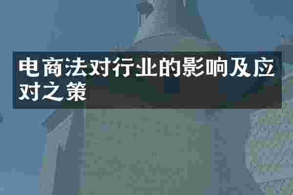 电商法对行业的影响及应对之策