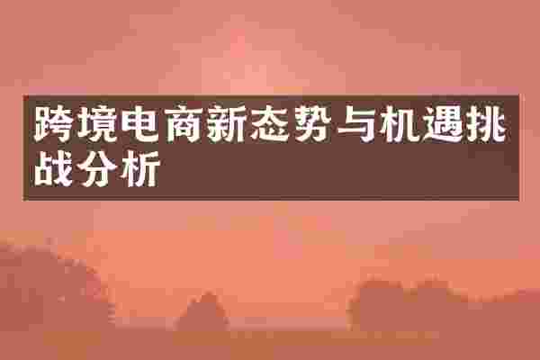 跨境电商新态势与机遇挑战分析