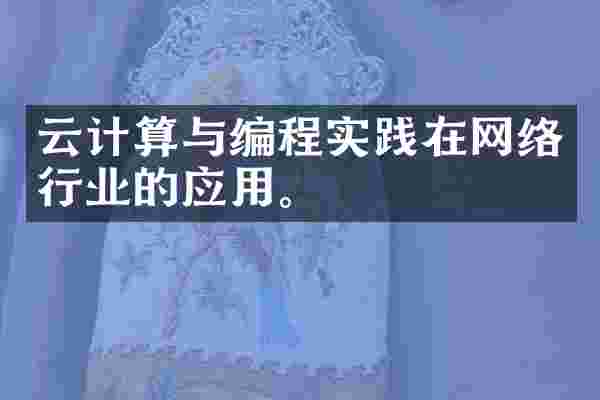云计算与编程实践在网络行业的应用。
