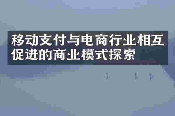 移动支付与电商行业相互促进的商业模式探索