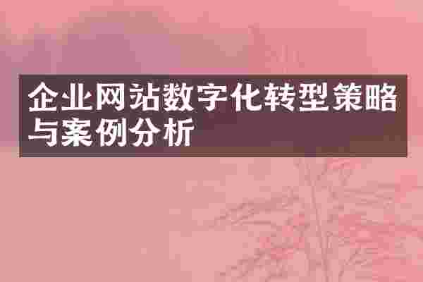 企业网站数字化转型策略与案例分析