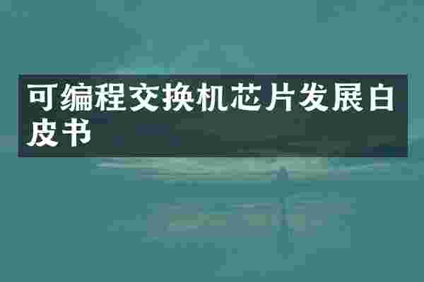 可编程交换机芯片发展白皮书