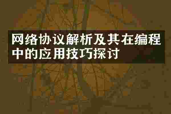 网络协议解析及其在编程中的应用技巧探讨