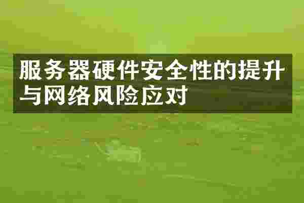 服务器硬件安全性的提升与网络风险应对