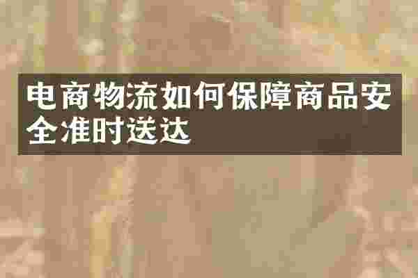 电商物流如何保障商品安全准时送达