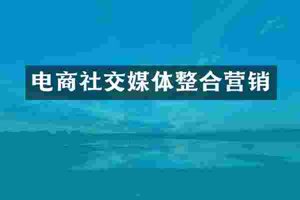 电商社交媒体整合营销