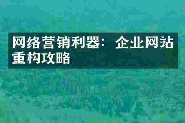 网络营销利器：企业网站重构攻略
