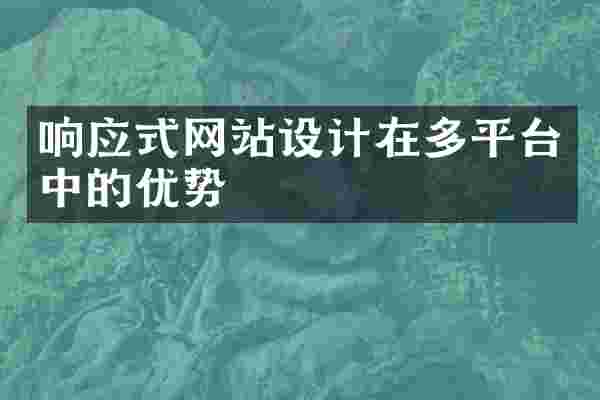 响应式网站设计在多平台中的优势