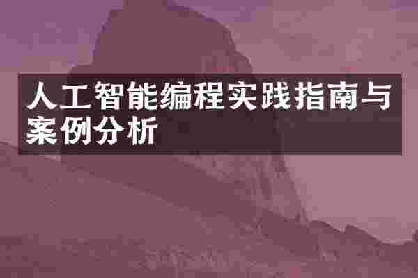 人工智能编程实践指南与案例分析