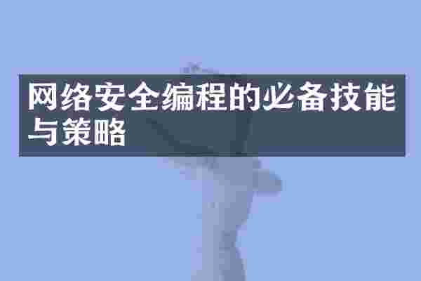 网络安全编程的必备技能与策略