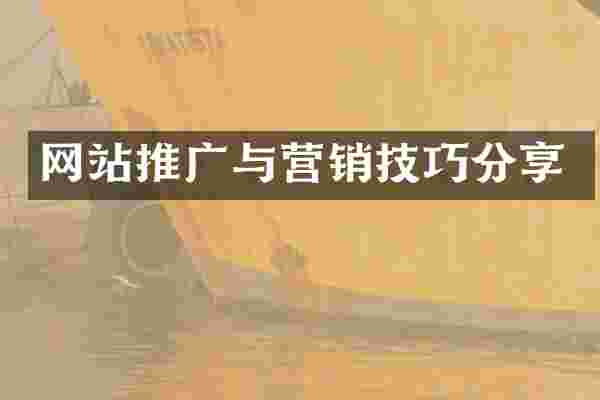 网站推广与营销技巧分享