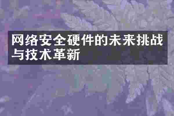 网络安全硬件的未来挑战与技术革新